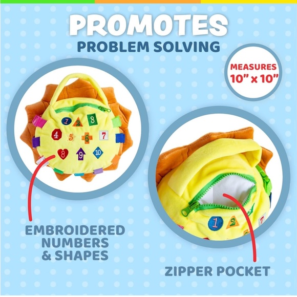 Benny Lion Plush Buckle Toy - Picture 3 of 6